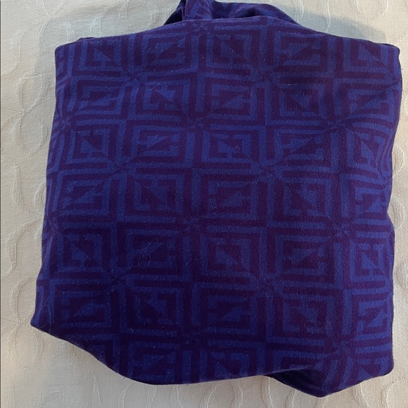 Liz Claiborne purple long sleeve top with tie - Picture 6 of 7
